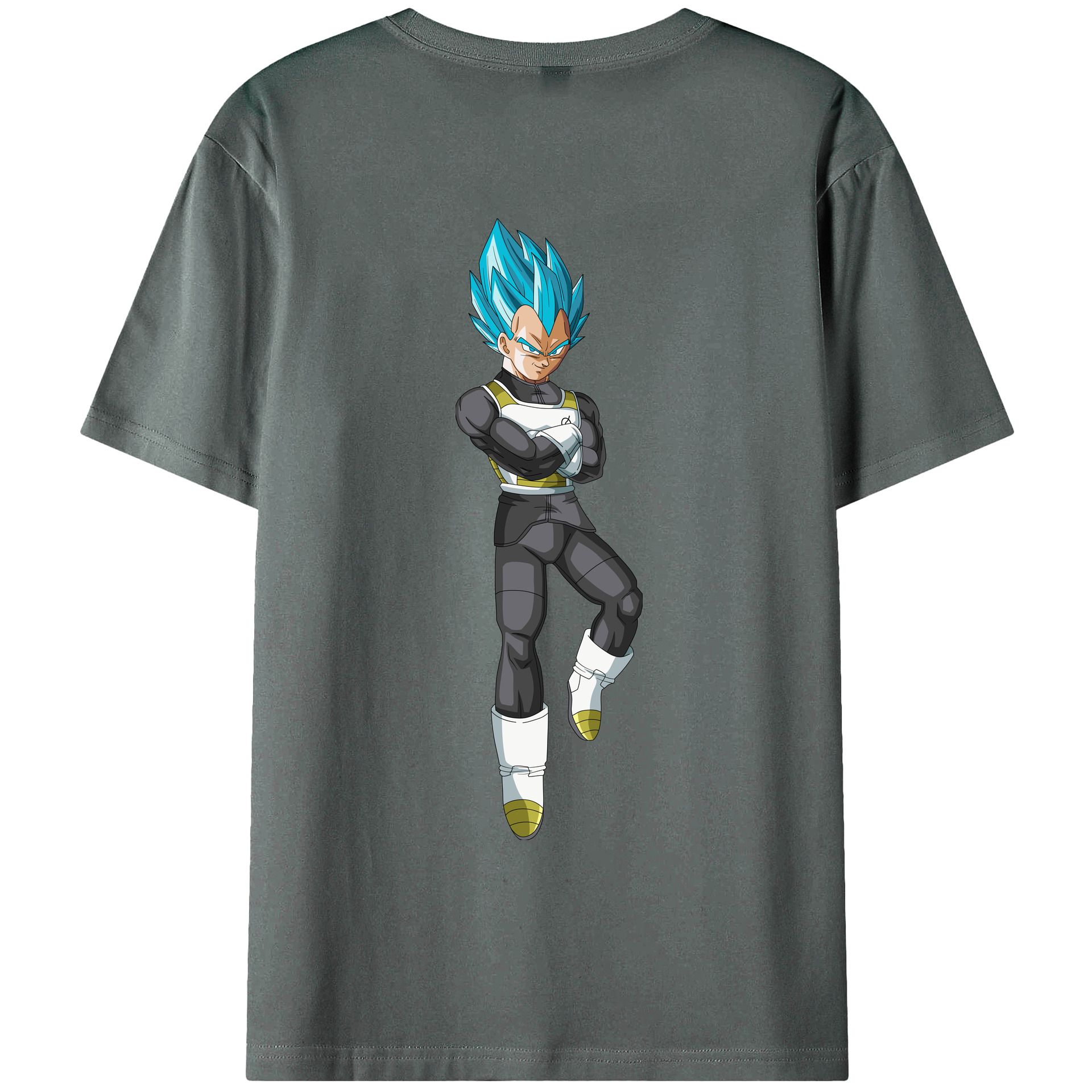 （画像用） ドラゴンボール ベジータ四世（Bejīta Yonsei）DRAGON BALL Vegeta IV 綿100％ メンズ半袖Tシャツ（バックプリント） 通気性